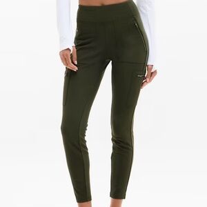 Athleta Headlands Hybrid High Rise Cargo Legging Size 0 Aspen Olive Green Color